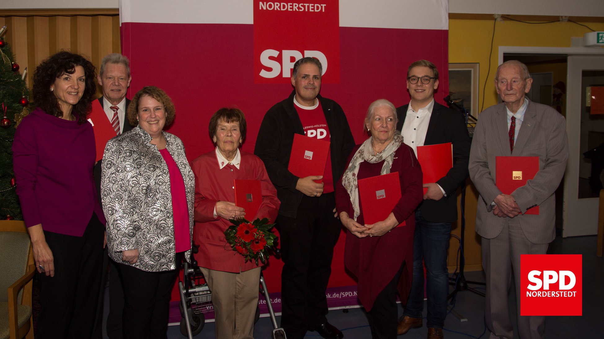 Weihnachtsfeier 2018 der SPD Norderstedt mit Ehrungen für langjährige Mitgliedschaft