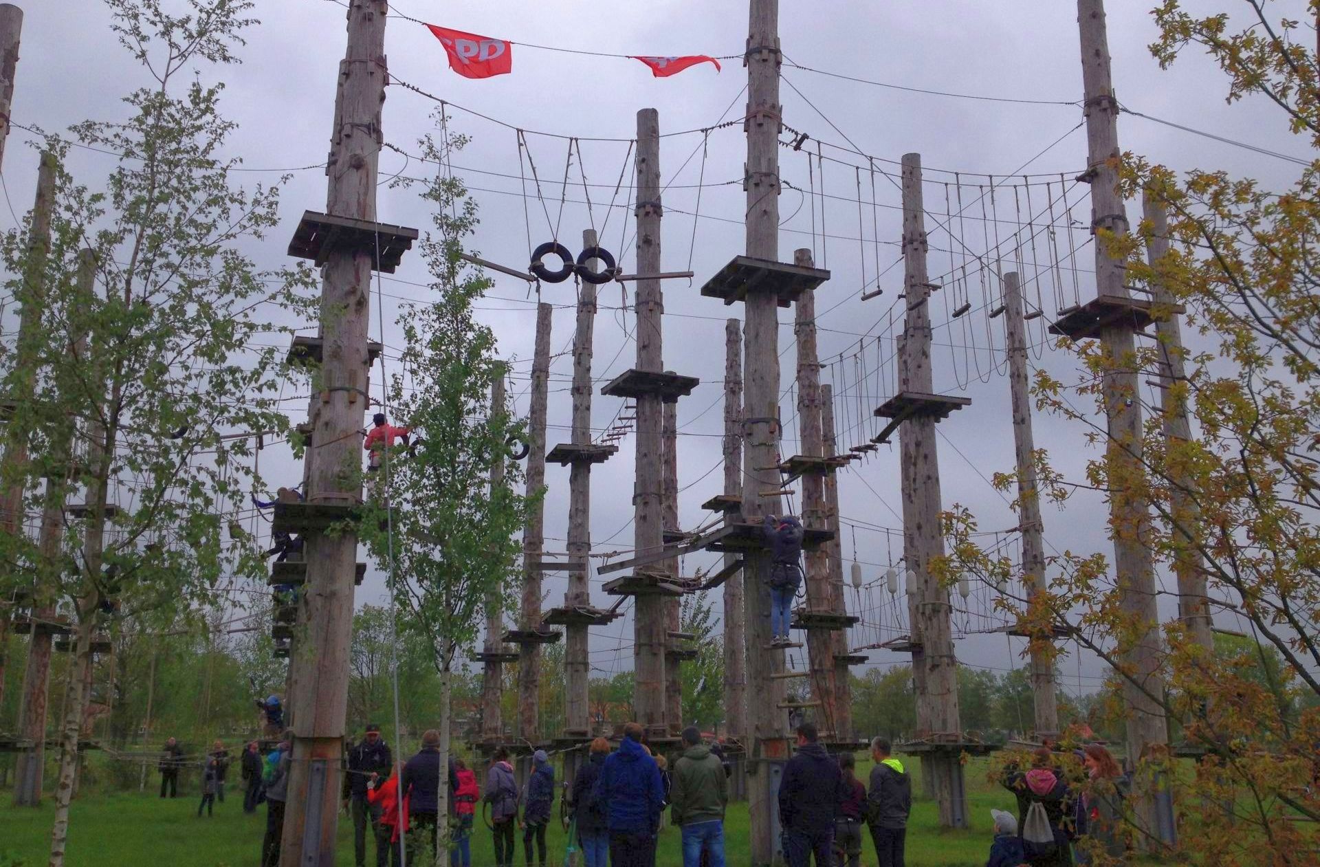 1. Mai 2019: Kostenloses Klettern im Hochseilgarten des Stadtparks