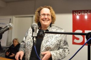 Ortsvereins-Vorsitzende Katrin Fedrowitz während des Neujahrsempfangs 2019 der Norderstedter SPD